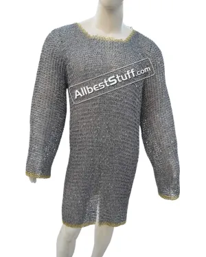 Medieval Knight Round Dome Riveted Aluminum Maille Chest 50